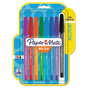 Paper Mate® Inkjoy 100 Ballpoint Pen, Stick, Medium 1 Mm, Eight Assorted Ink And Barrel Colors, 8-pack freeshipping - TVN Wholesale